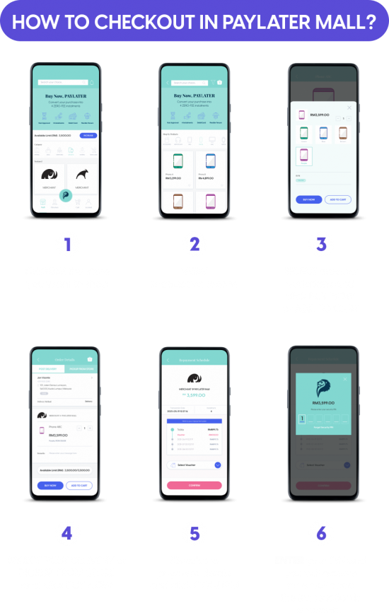 How to checkout in PAYLATER Mall
